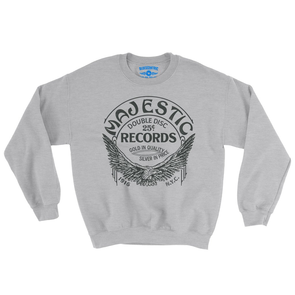 Majestic Records Gold Eagle Crewneck Sweatshirt - Grey Heather