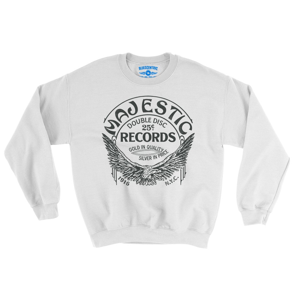 Majestic Records Gold Eagle Crewneck Sweatshirt - White