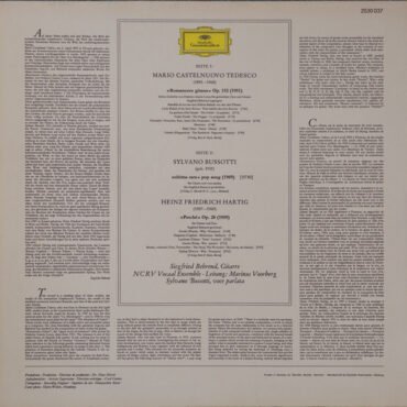 Mario Castelnuovo-Tedesco / Sylvano Bussotti / Heinz Friedrich Hartig - Siegfried Behrend-1