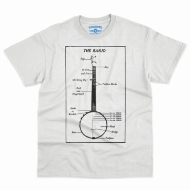 Banjo Diagram T-Shirt - Men's Big & Tall - White