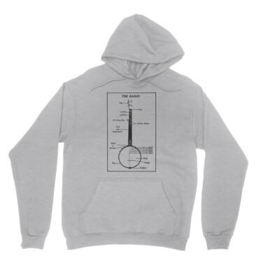Banjo Diagram Hooded Pullover Jacket - Ash
