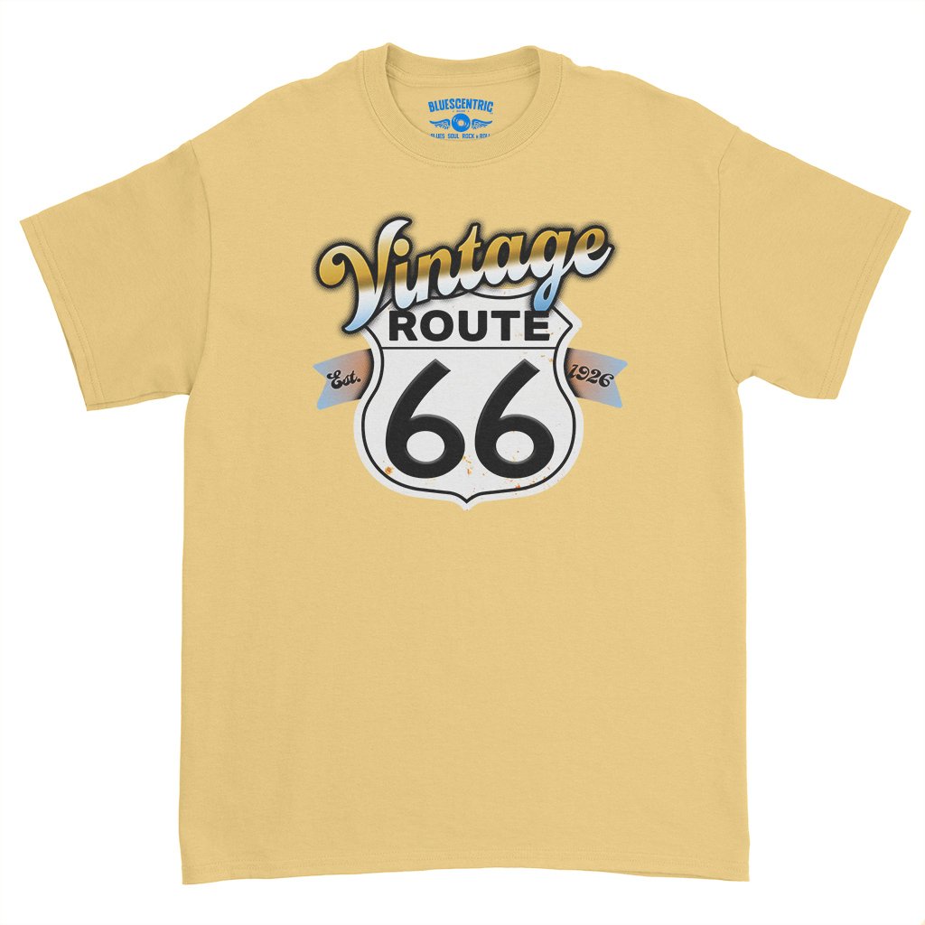 Vintage Route 66 T-Shirt - Heavy Cotton - Daisy