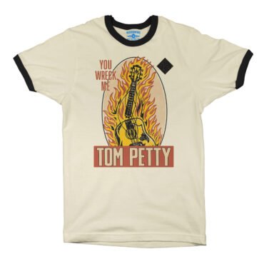 Tom Petty You Wreck Me Ringer T-Shirt - Natural Black