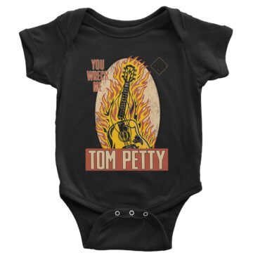 Tom Petty You Wreck Me Baby Onesie - Black