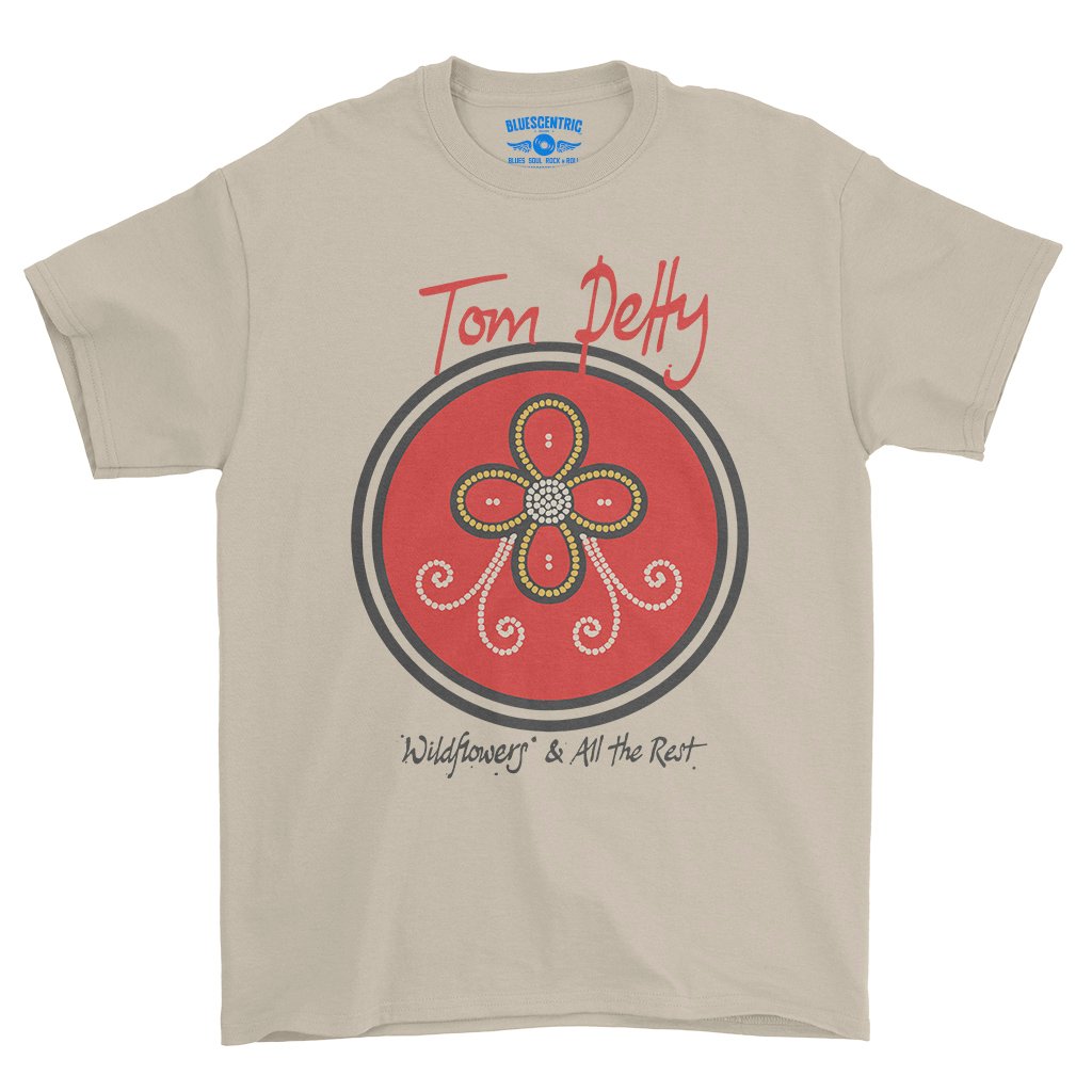 Tom Petty Wildflowers Logo T-Shirt - Heavy Cotton - Sand