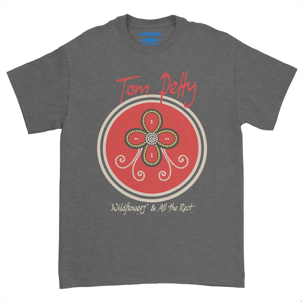 Tom Petty Wildflowers Logo T-Shirt - Heavy Cotton - Dark Heather