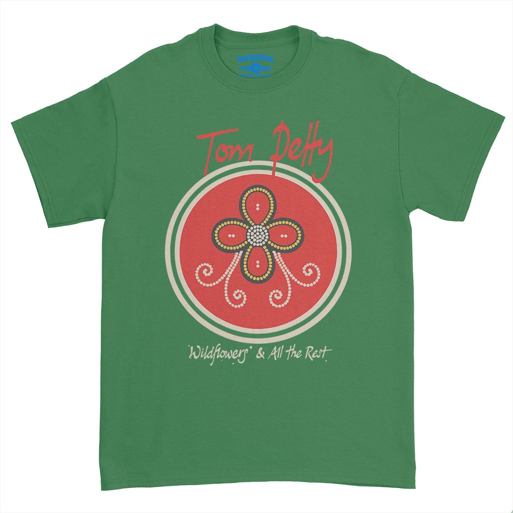 Tom Petty Wildflowers Logo T-Shirt - Heavy Cotton - Irish Green