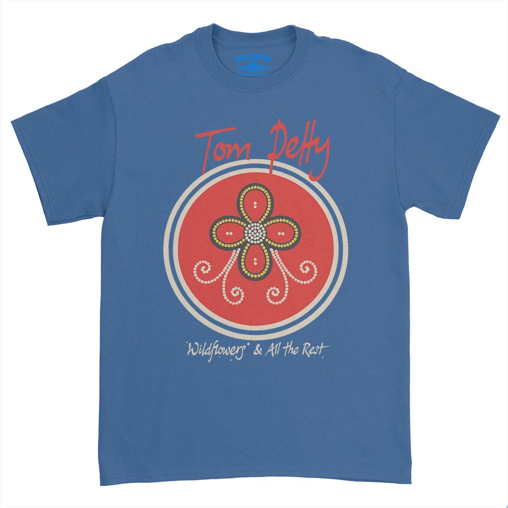Tom Petty Wildflowers Logo T-Shirt - Heavy Cotton - Royal