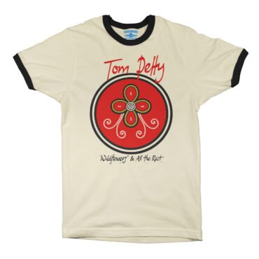 Tom Petty Wildflowers Logo Ringer T-Shirt - Natural Black