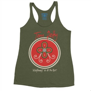 Tom Petty Wildflowers Logo Racerback Tank - Women's - Military Green