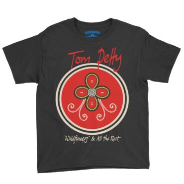 Tom Petty Wildflowers Logo Youth T-Shirt - Lightweight Children & Toddlers - Black