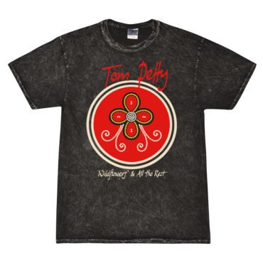 Tom Petty Wildflowers Logo Mineral Wash Shirt - Black - Cloud Purple