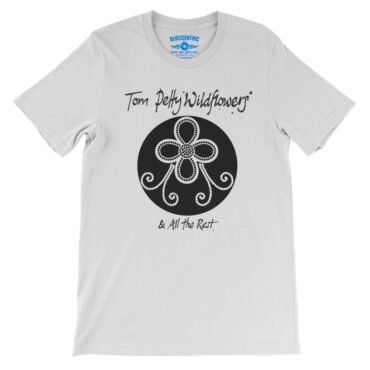 Tom Petty Black Wildflowers Logo T-Shirt - Lightweight Vintage Style - White
