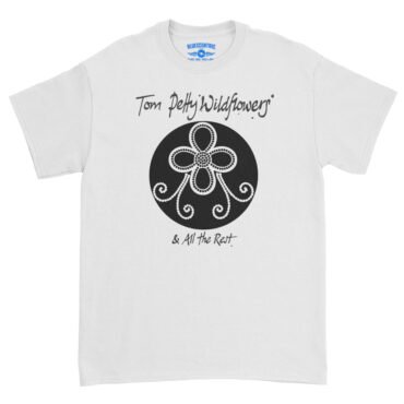 Tom Petty Black Wildflowers Logo T-Shirt - Heavy Cotton - White