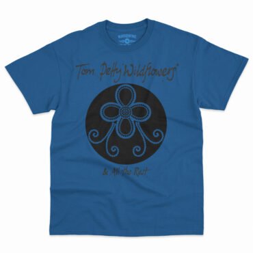 Tom Petty Black Wildflowers Logo T-Shirt - Men's Big & Tall - Royal