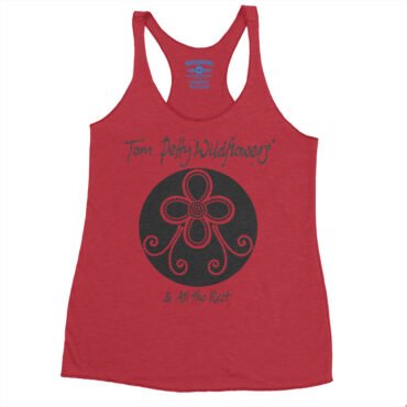 Tom Petty Black Wildflowers Logo Racerback Tank - Women's - Vintage Red