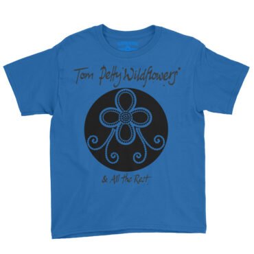 Tom Petty Black Wildflowers Logo Youth T-Shirt - Lightweight Children & Toddlers - True Royal