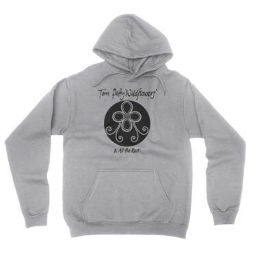 Tom Petty Black Wildflowers Logo Hooded Pullover Jacket - Ash