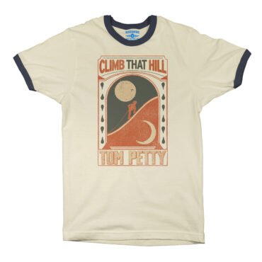 Tom Petty Climb That Hill Ringer T-Shirt - Natural Midnight Navy