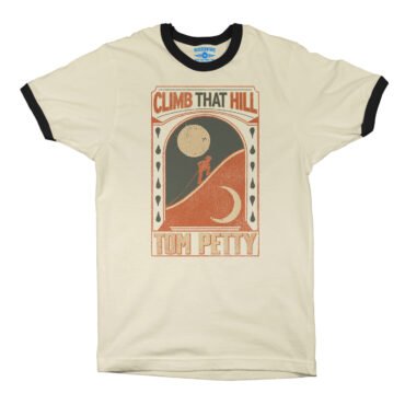 Tom Petty Climb That Hill Ringer T-Shirt - Natural Black