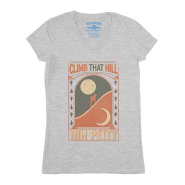Tom Petty Climb That Hill V-Neck T Shirt - Women's - Athletic Heather