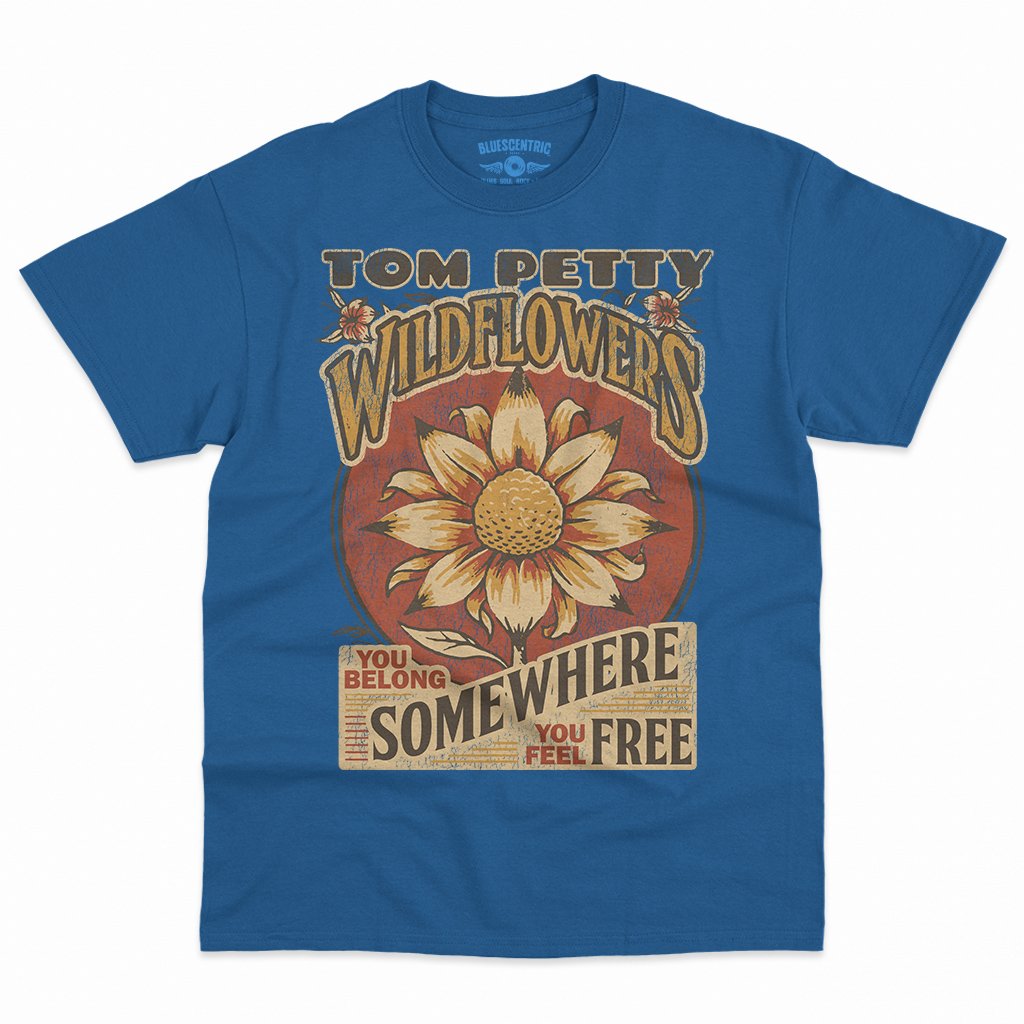 Tom Petty You Belong Somewhere You Feel Free T-Shirt - Men's Big & Tall - Royal