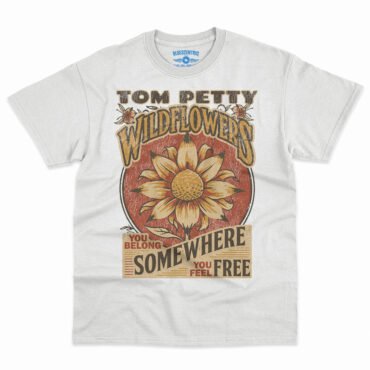 Tom Petty You Belong Somewhere You Feel Free T-Shirt - Men's Big & Tall - White