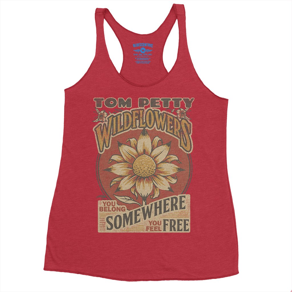 Tom Petty You Belong Somewhere You Feel Free Racerback Tank - Women's - Vintage Red