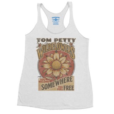 Tom Petty You Belong Somewhere You Feel Free Racerback Tank - Women's - Heather White