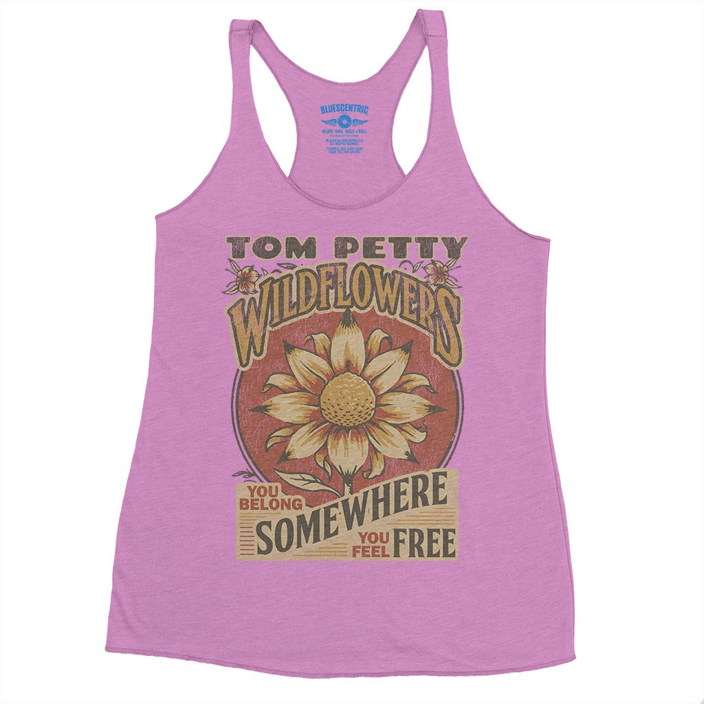 Tom Petty You Belong Somewhere You Feel Free Racerback Tank - Women's - Vintage Lilac