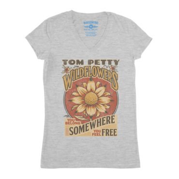 Tom Petty You Belong Somewhere You Feel Free V-Neck T Shirt - Women's - Athletic Heather