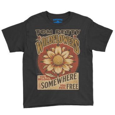 Tom Petty You Belong Somewhere You Feel Free Youth T-Shirt - Lightweight Children & Toddlers - Black