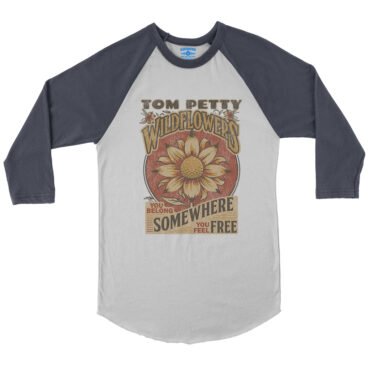 Tom Petty You Belong Somewhere You Feel Free Baseball T-Shirt - White Navy
