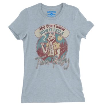 Tom Petty How It Feels Ladies T-Shirt - Relaxed Fit - Heather Prism Blue