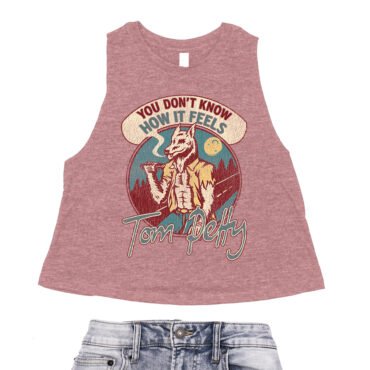 Tom Petty How It Feels Racerback Crop Top - Women's - Heather Mauve