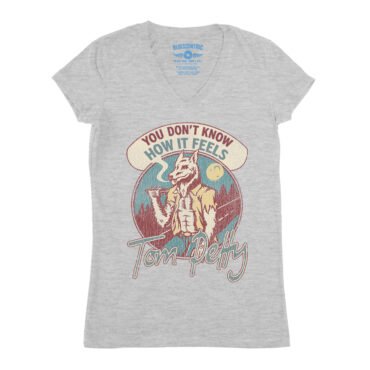 Tom Petty How It Feels V-Neck T Shirt - Women's - Athletic Heather