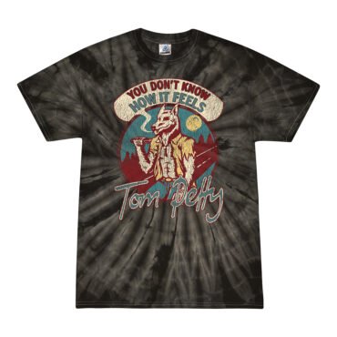 Tom Petty How It Feels Tie-Dye T-Shirt - Black - 5XL