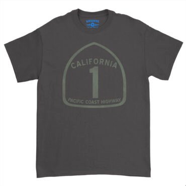 California Pacific Coast Highway T-Shirt - Heavy Cotton - Black