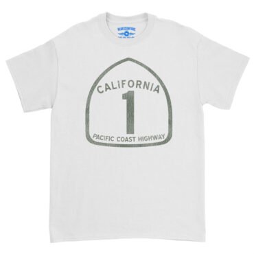 California Pacific Coast Highway T-Shirt - Heavy Cotton - White