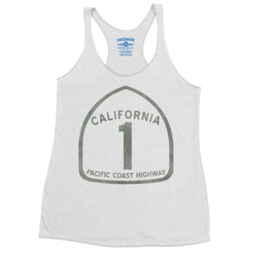 California Pacific Coast Highway Racerback Tank - Women's - Heather White