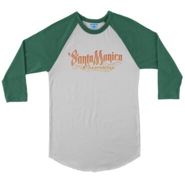 Santa Monica Baseball T-Shirt - White Kelly