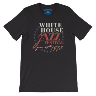 White House Jazz Festival T-Shirt - Lightweight Vintage Style - Black