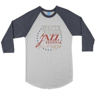 White House Jazz Festival Baseball T-Shirt - White Navy