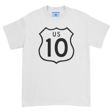 US Route 10 T-Shirt - Heavy Cotton - White