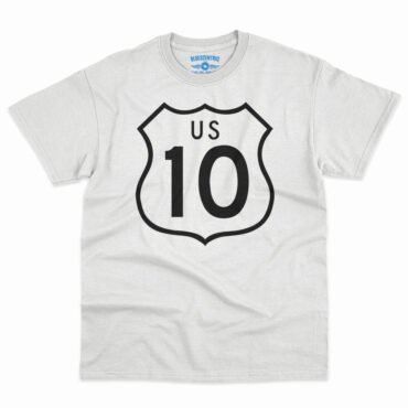 US Route 10 T-Shirt - Men's Big & Tall - White
