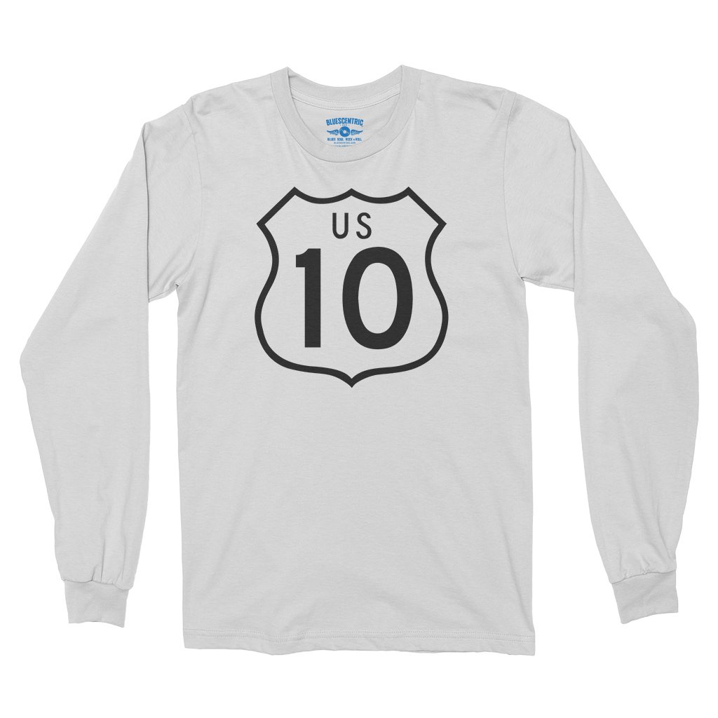 US Route 10 Long Sleeve T-Shirt - White
