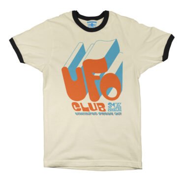 UFO Club London Ringer T-Shirt - Natural Black