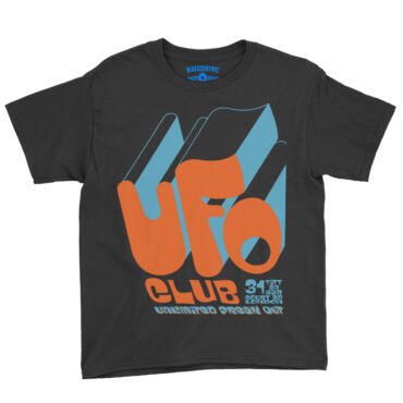 UFO Club London Youth T-Shirt - Lightweight Children & Toddlers - Black
