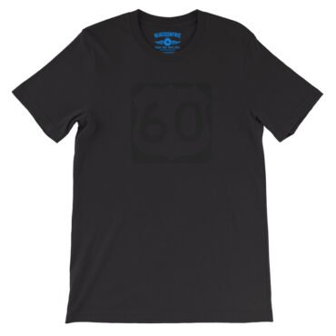 U.S. Route 60 T-Shirt - Lightweight Vintage Style - Black