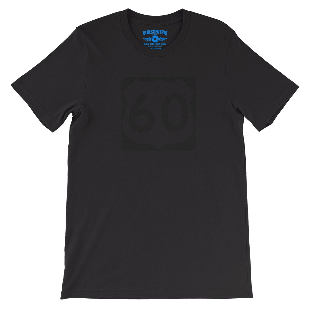 U.S. Route 60 T-Shirt - Lightweight Vintage Style - Black